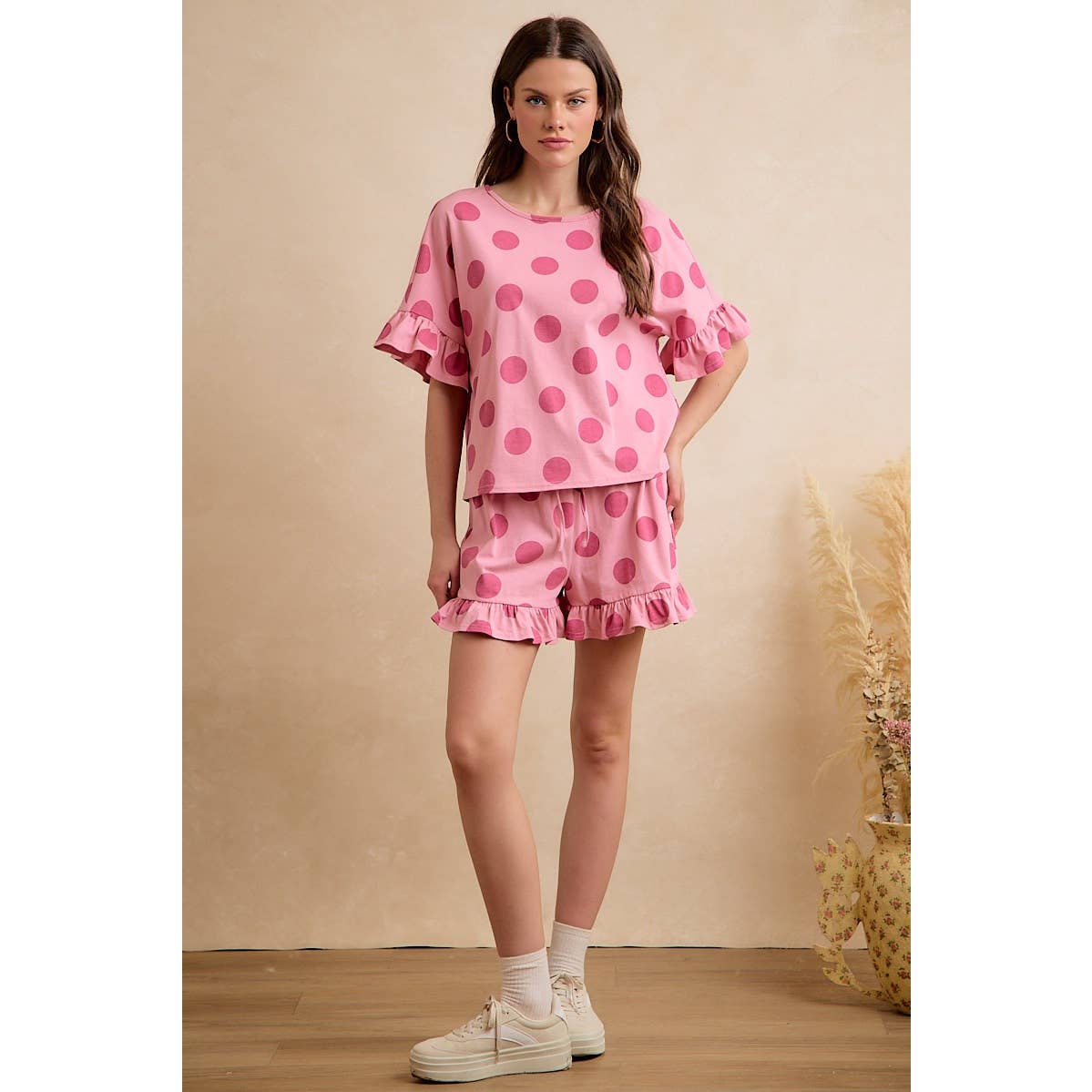 Polka Dot Ruffled Set