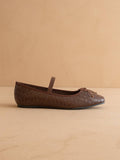 The Logan | Coffee Woven Ballet Fall Flat