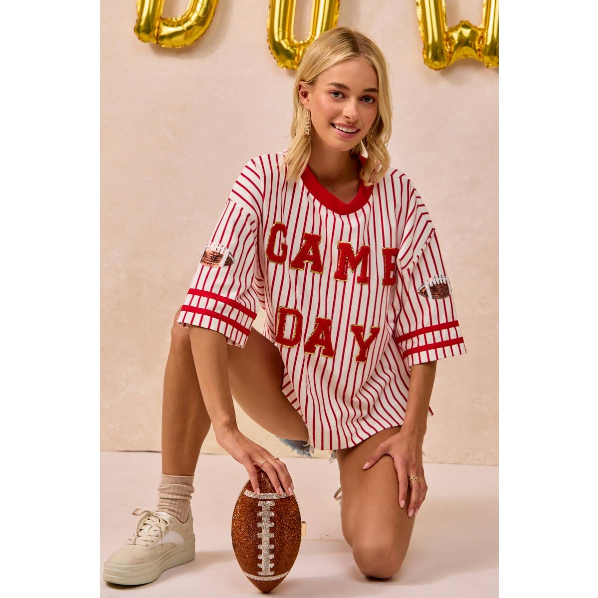 Game Day Striped Top