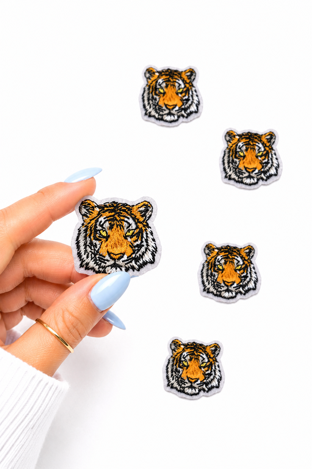 Mini Tiger Face Embroidered Patch 
