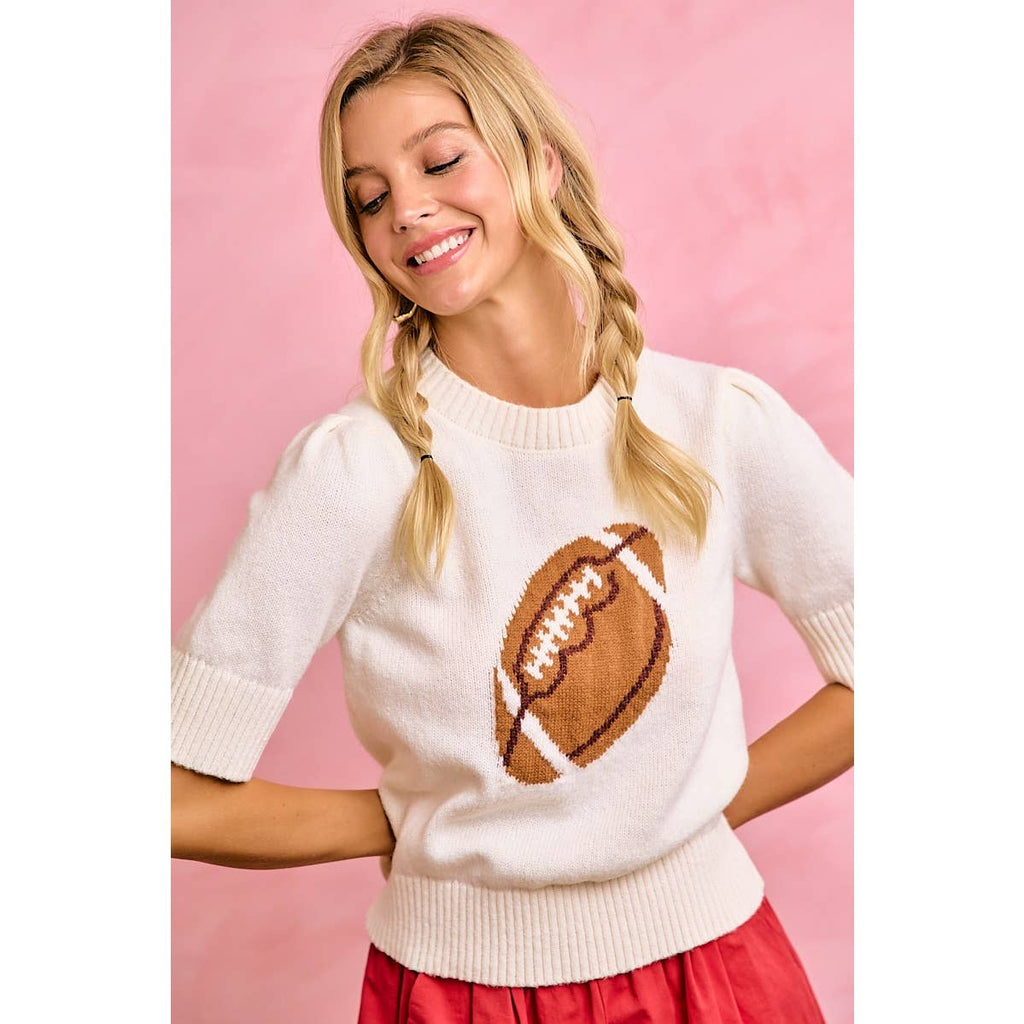 Football Puff Sleeve Top