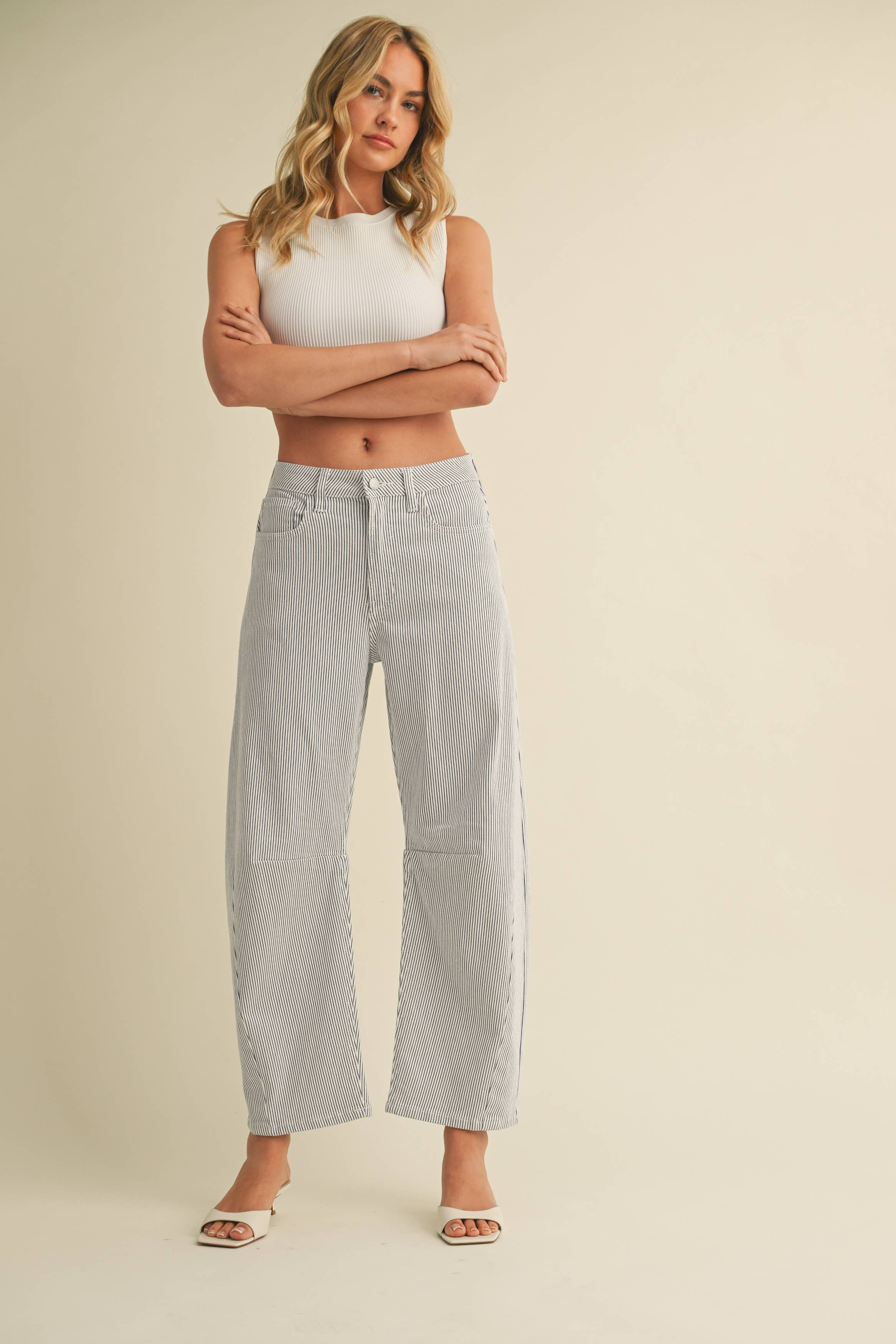 Striped Barrel Jean - JBD