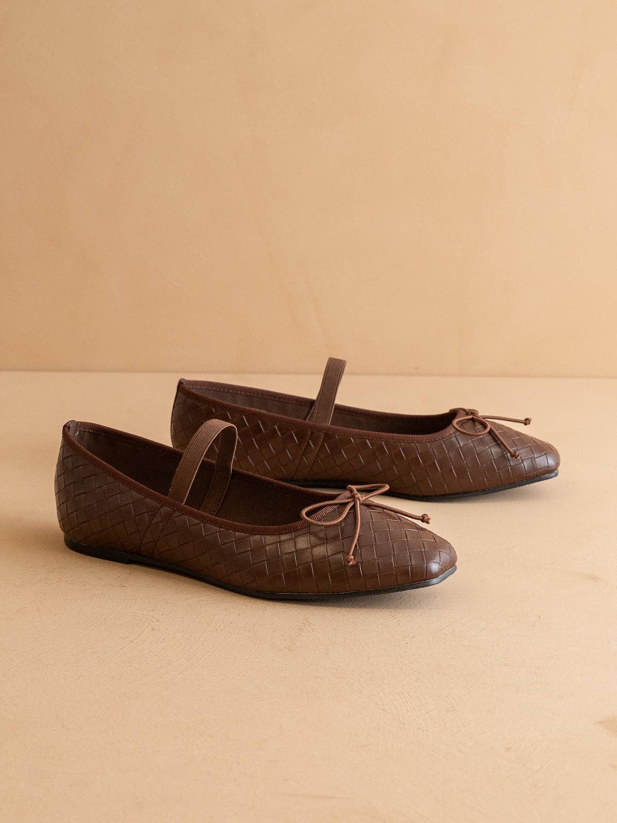 The Logan | Coffee Woven Ballet Fall Flat