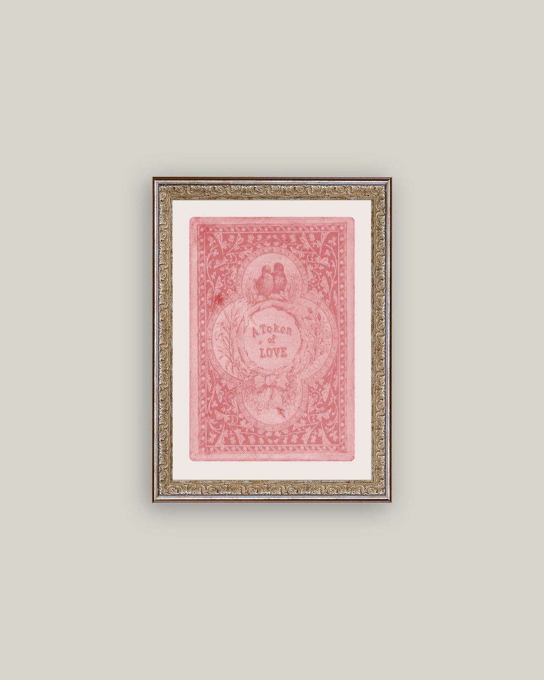 Token of Love Framed Antique Art