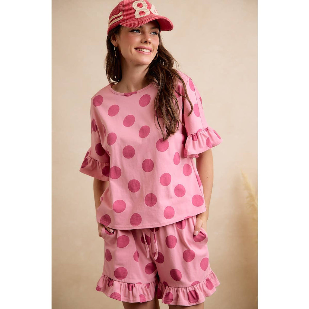 Polka Dot Ruffled Set