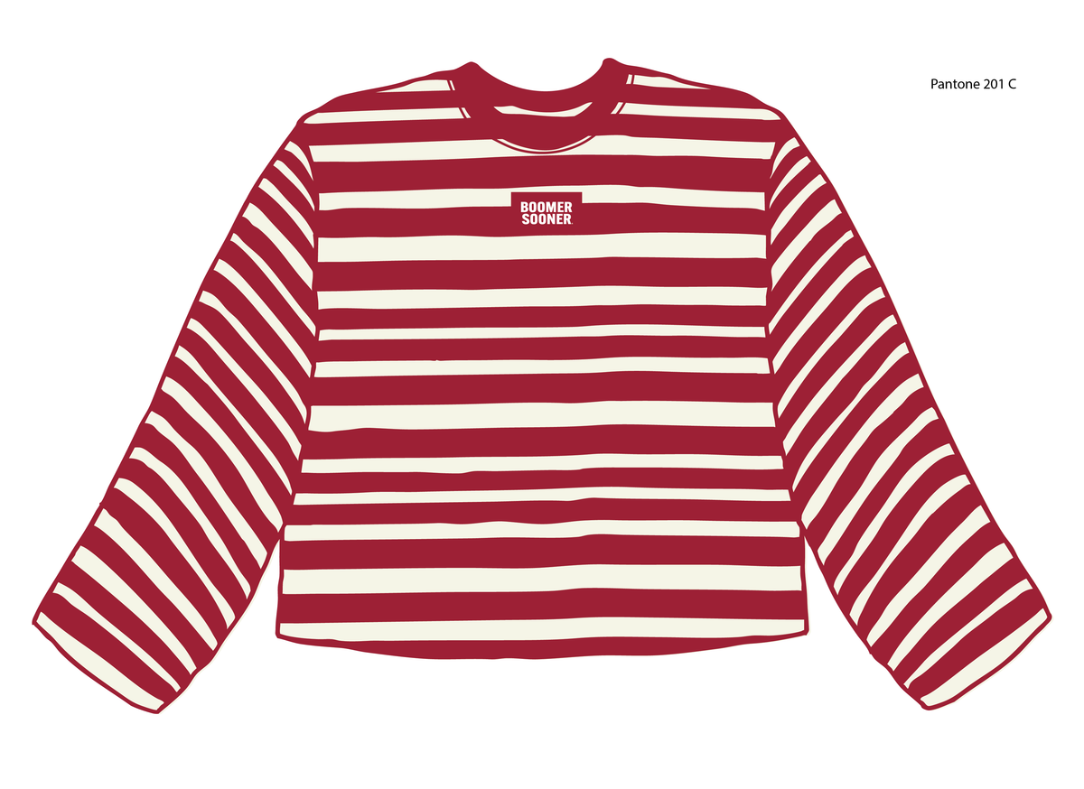 OU Sooners Block Stitch Long Sleeve