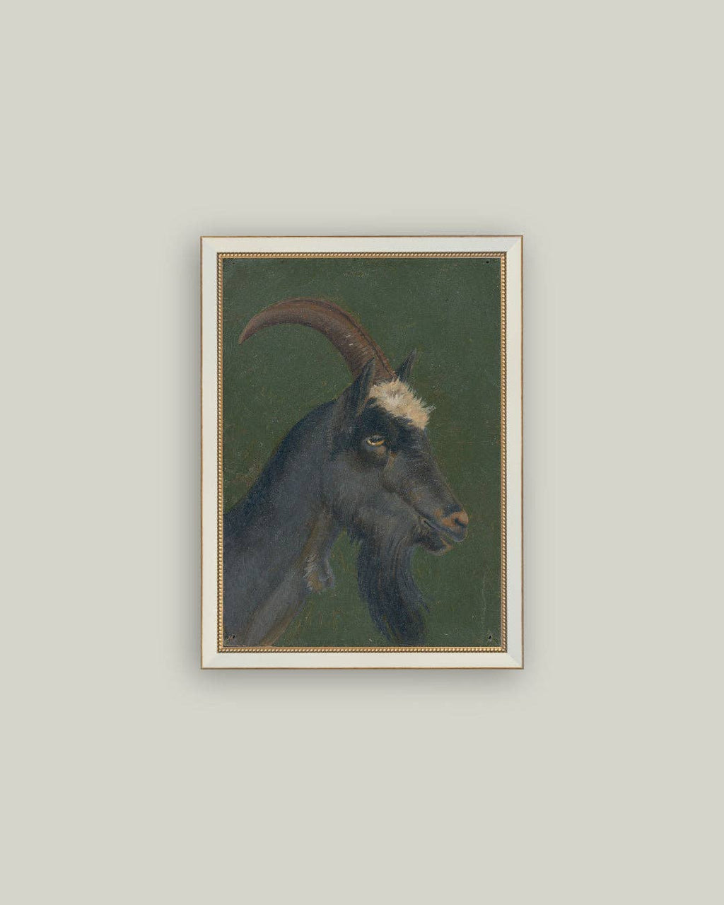 The Goat Framed Antique Art