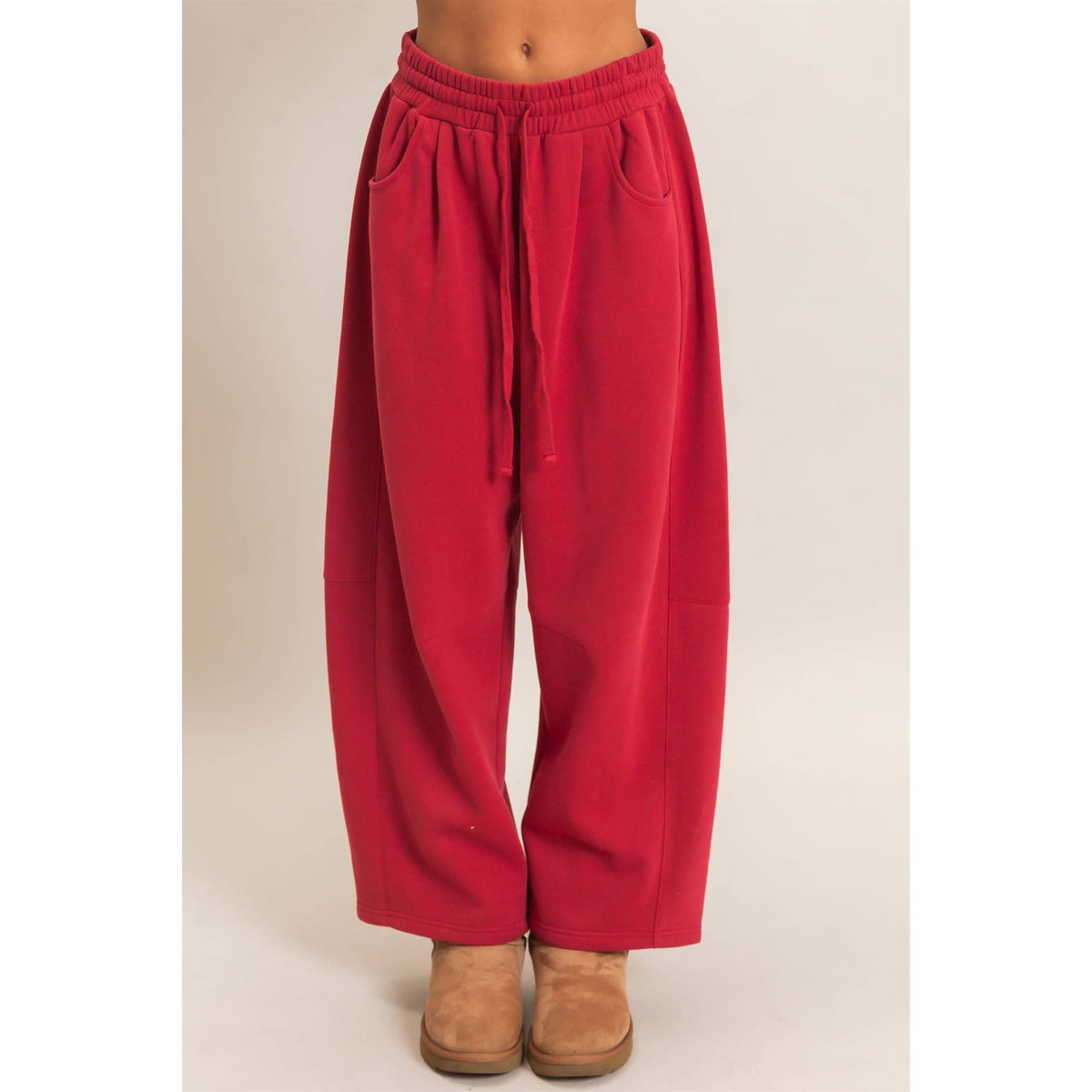 Drawstring Waist Barrel Sweatpants