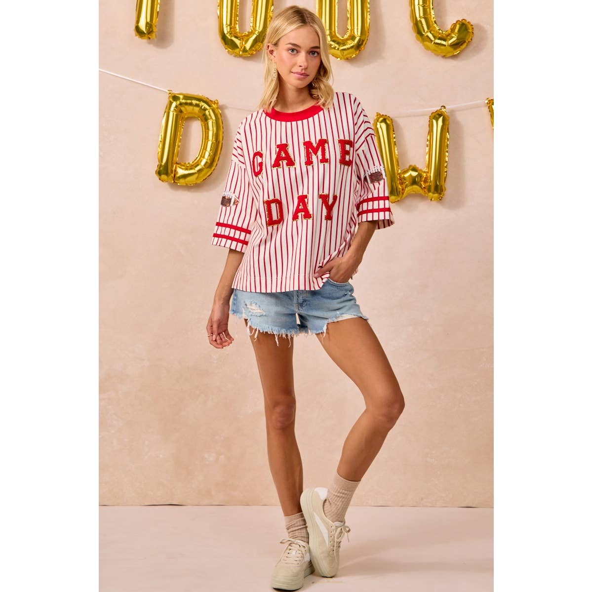 Game Day Striped Top