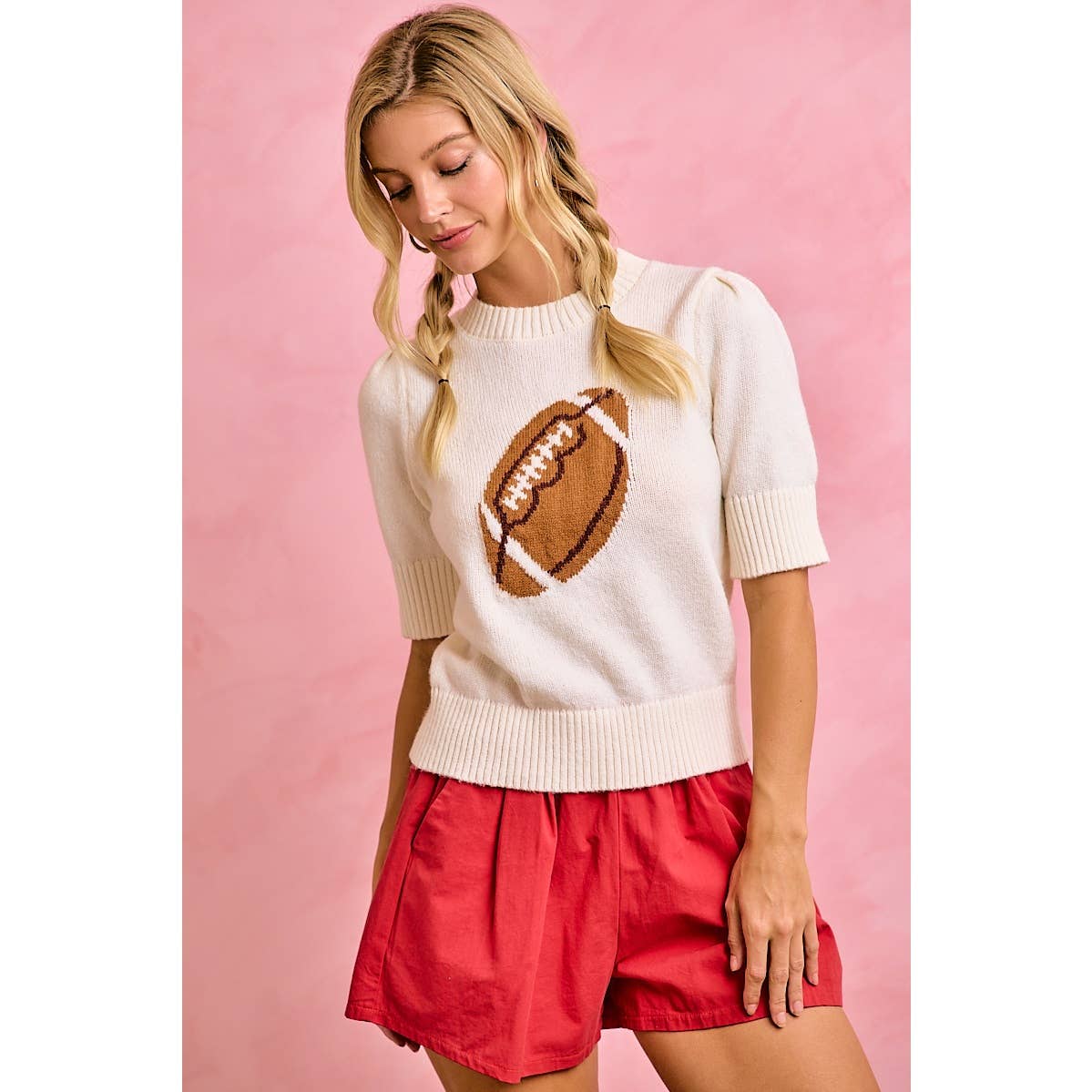 Football Puff Sleeve Top