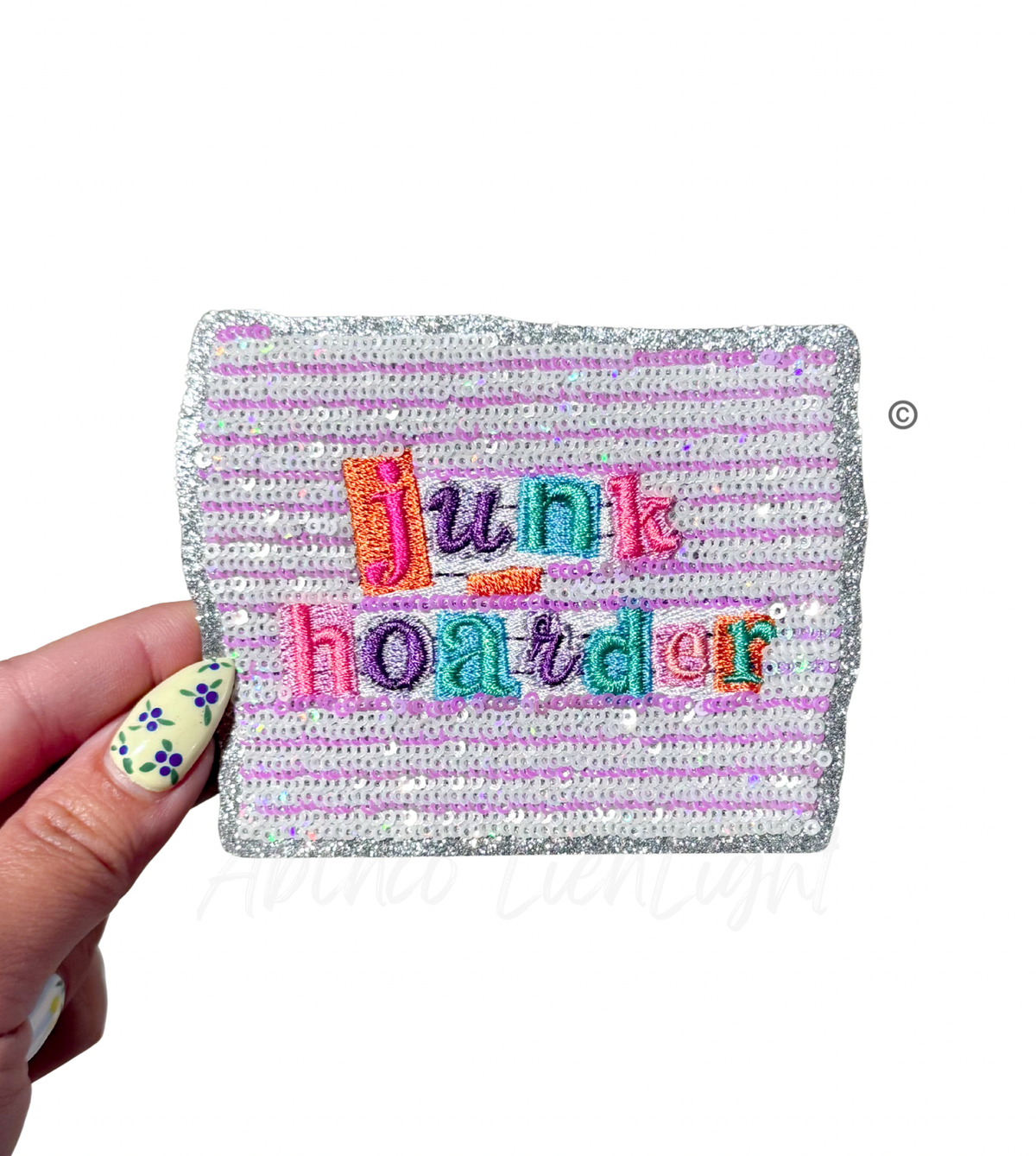 Junk Hoarder Journal Sequins Patch - Small