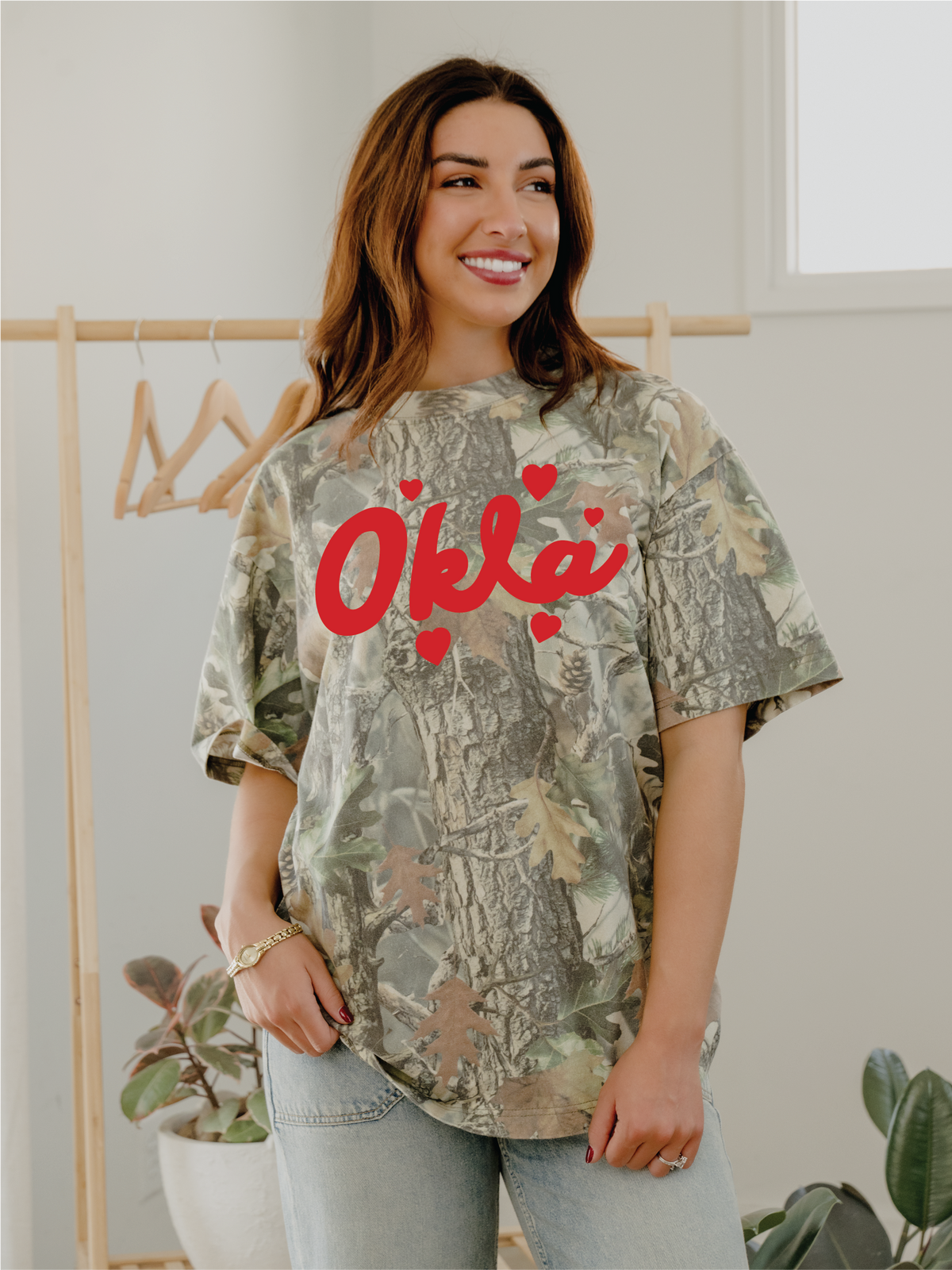OKLA Oklahoma Hearts Camo Tee