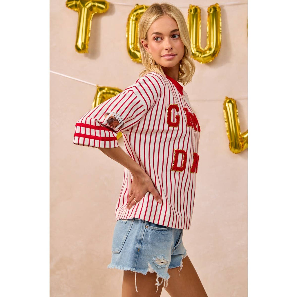 Game Day Striped Top