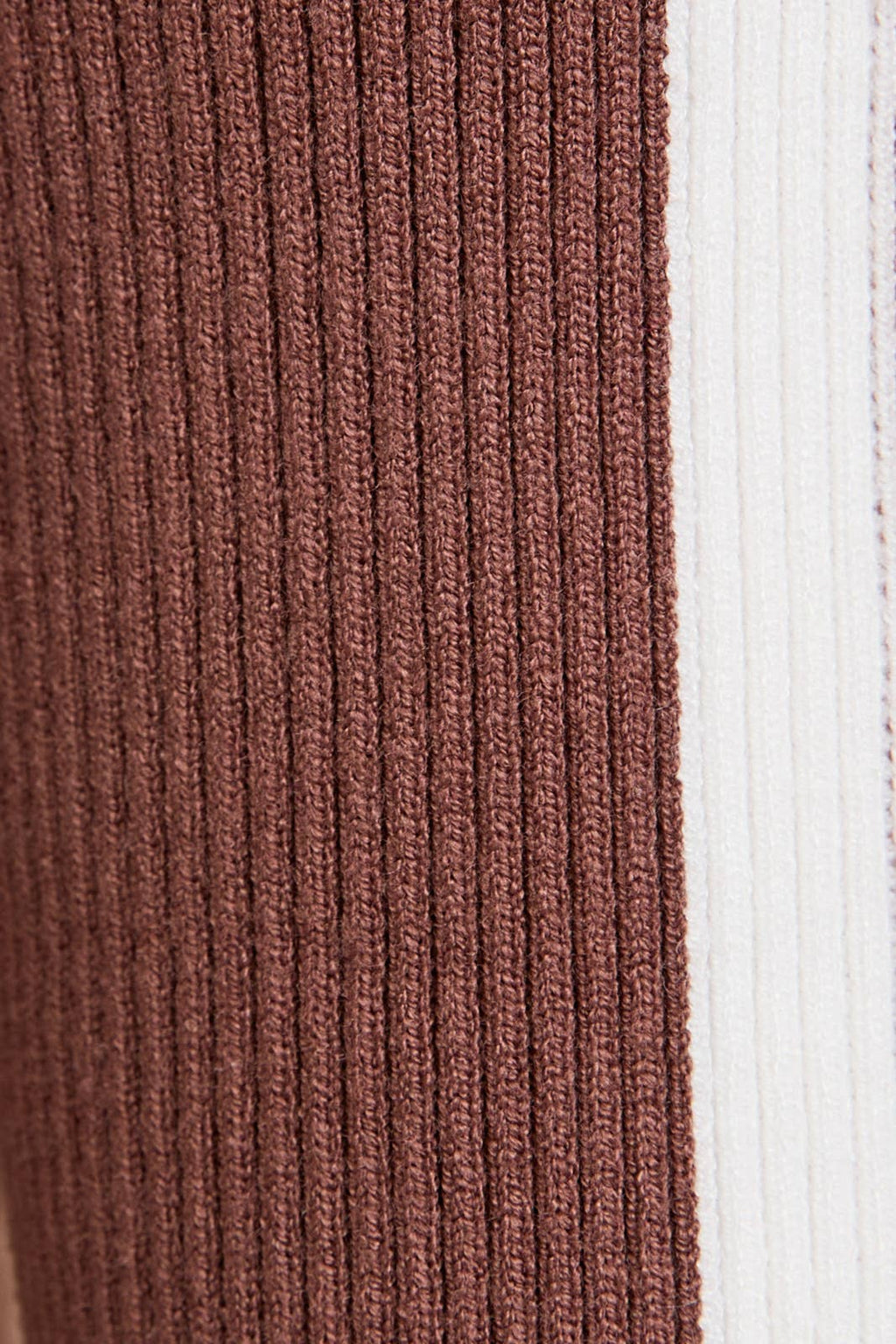 Mock Neck Long Sleeve Stripe Ribbed Bodysuit