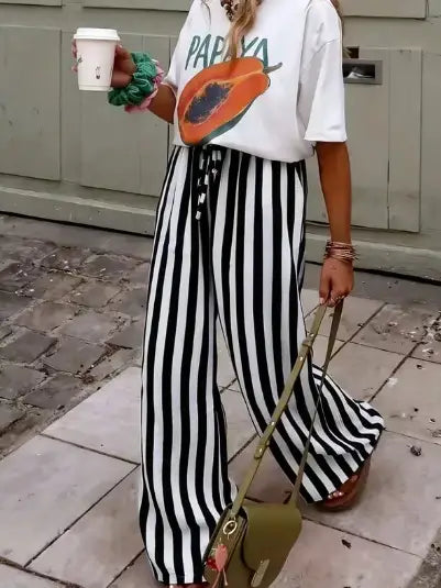 Vertical Striped Pants