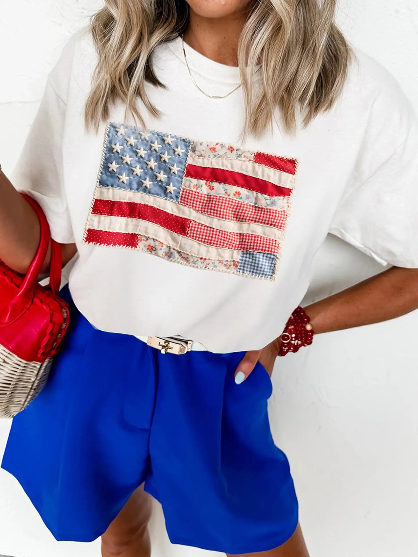 Printed US Flag Tee
