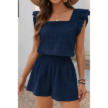 Textured Square Neck Set