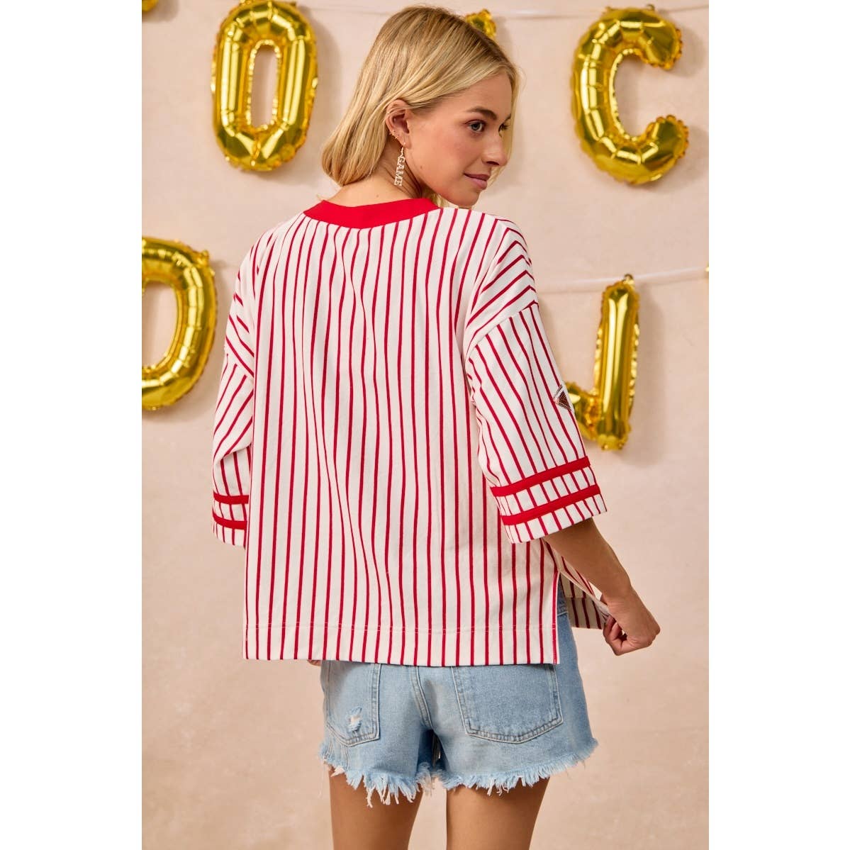 Game Day Striped Top