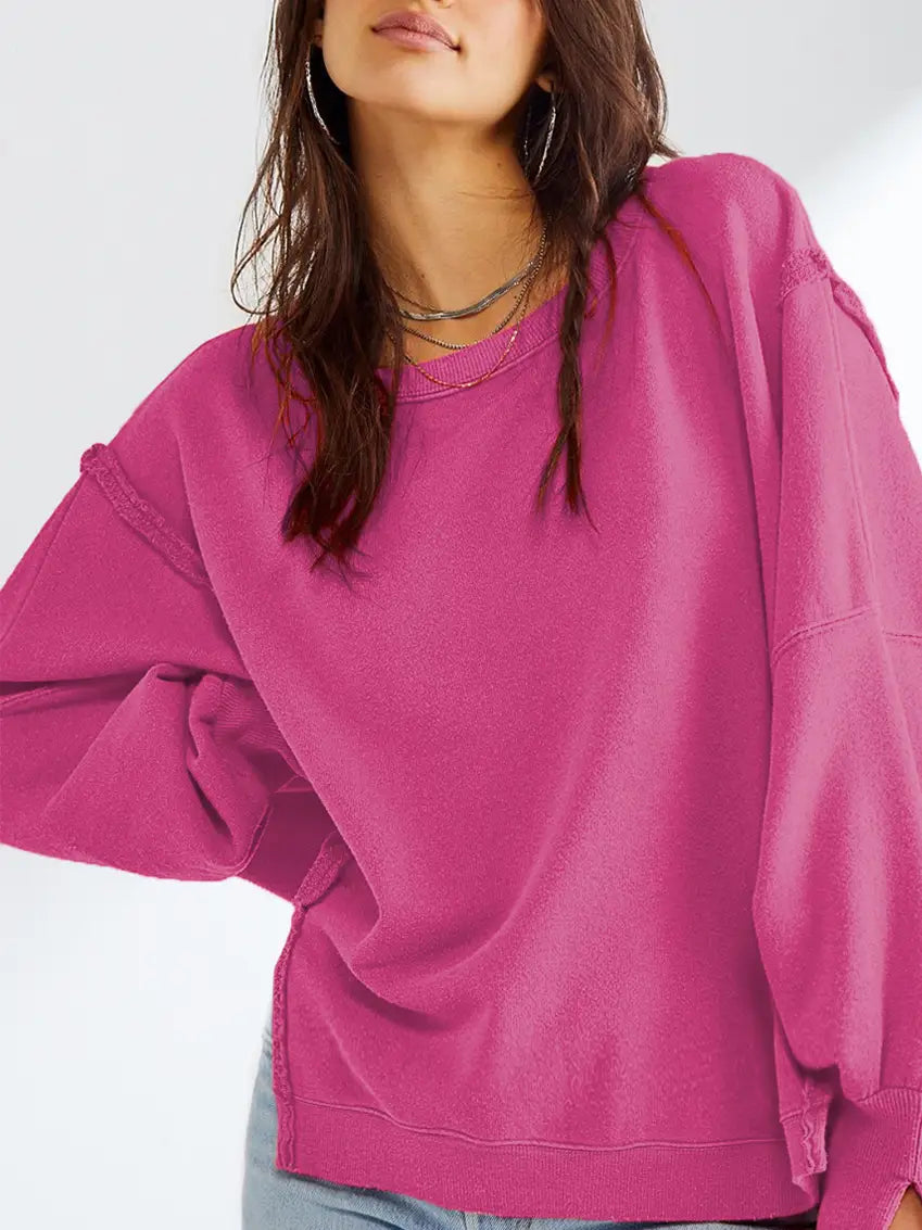 Oversized Long-Sleeve Crewneck