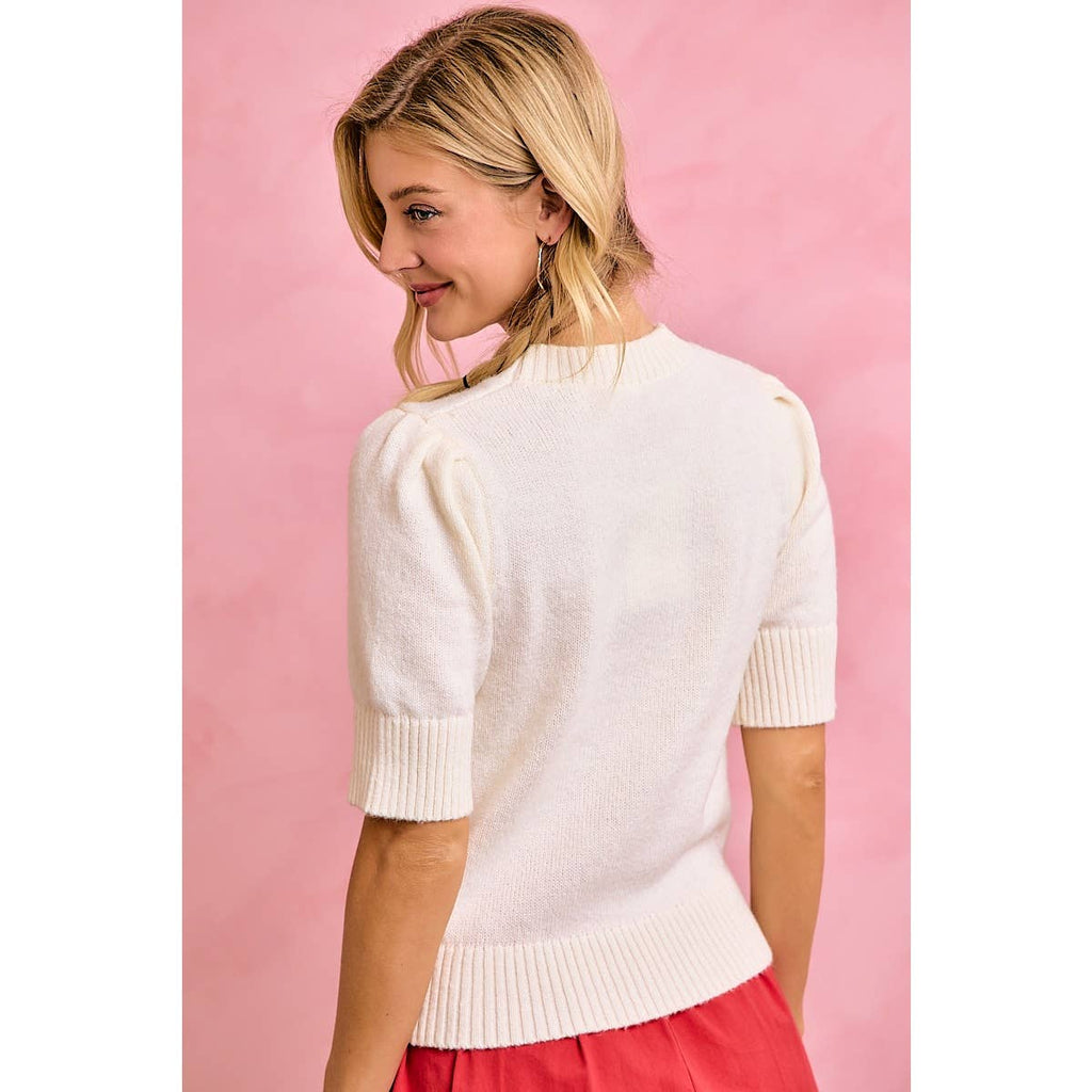 Football Puff Sleeve Top
