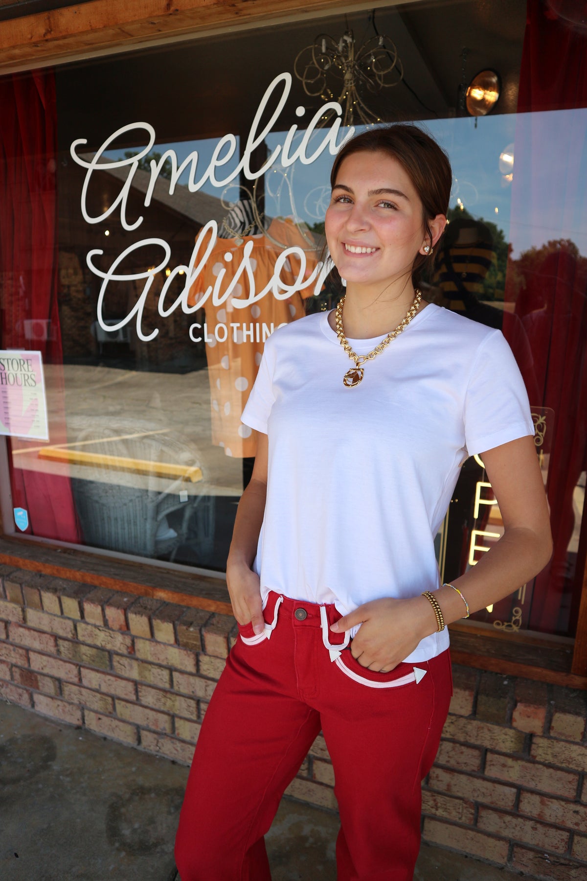 Cherry Western Denim Flare Jean