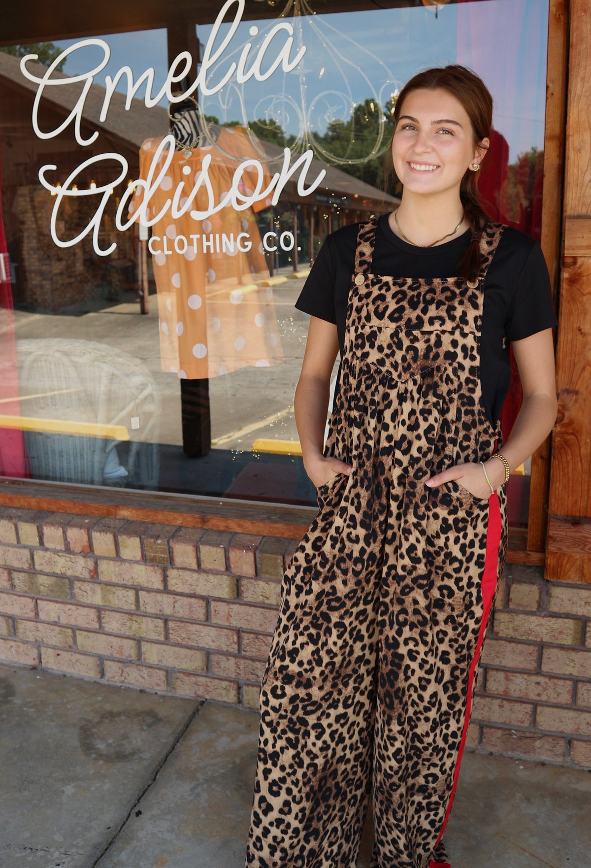 Leopard Printed Overall Jumpsuit