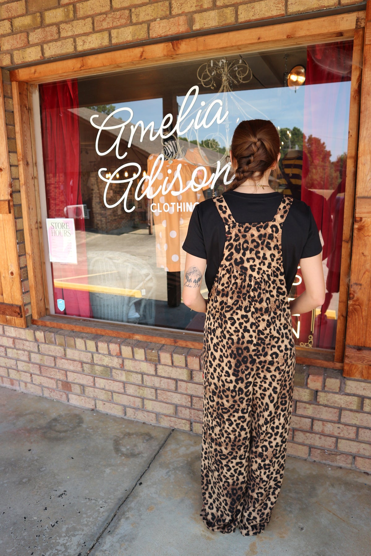 Leopard Printed Overall Jumpsuit