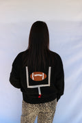 Long  Sleeve Football Sweater Cardigan