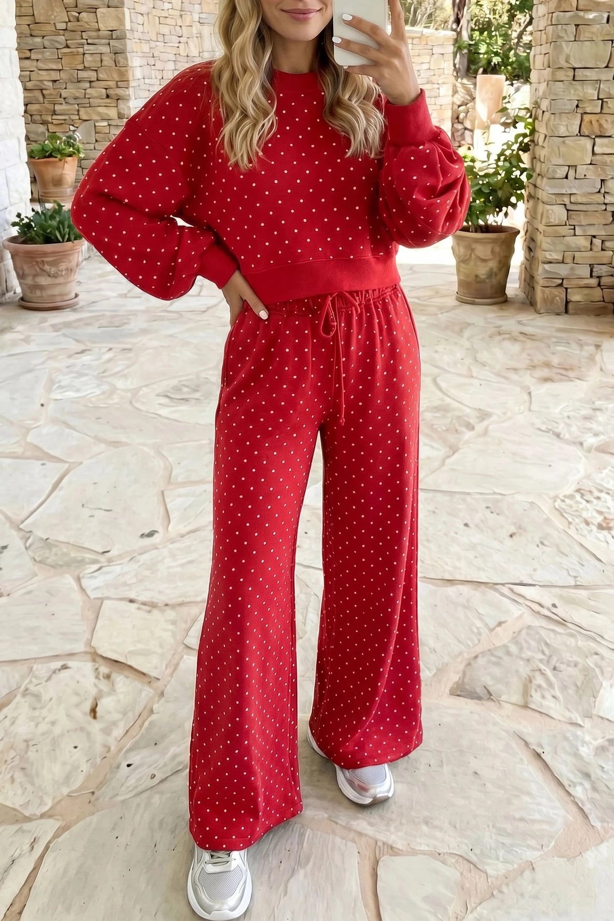 Polka Dot Wide Leg Set