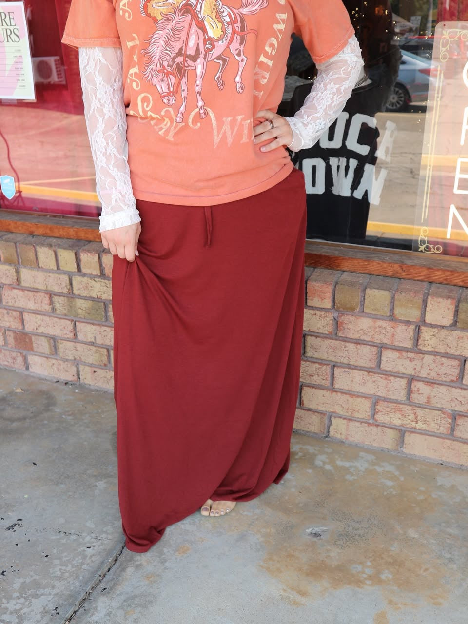 Maxi Skirt - Drawstring & Pockets