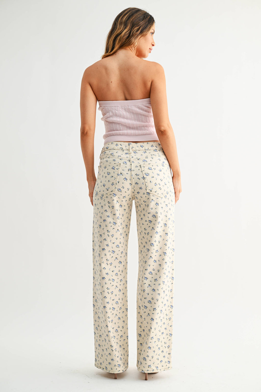 Vintage Flower Straight Leg Jeans