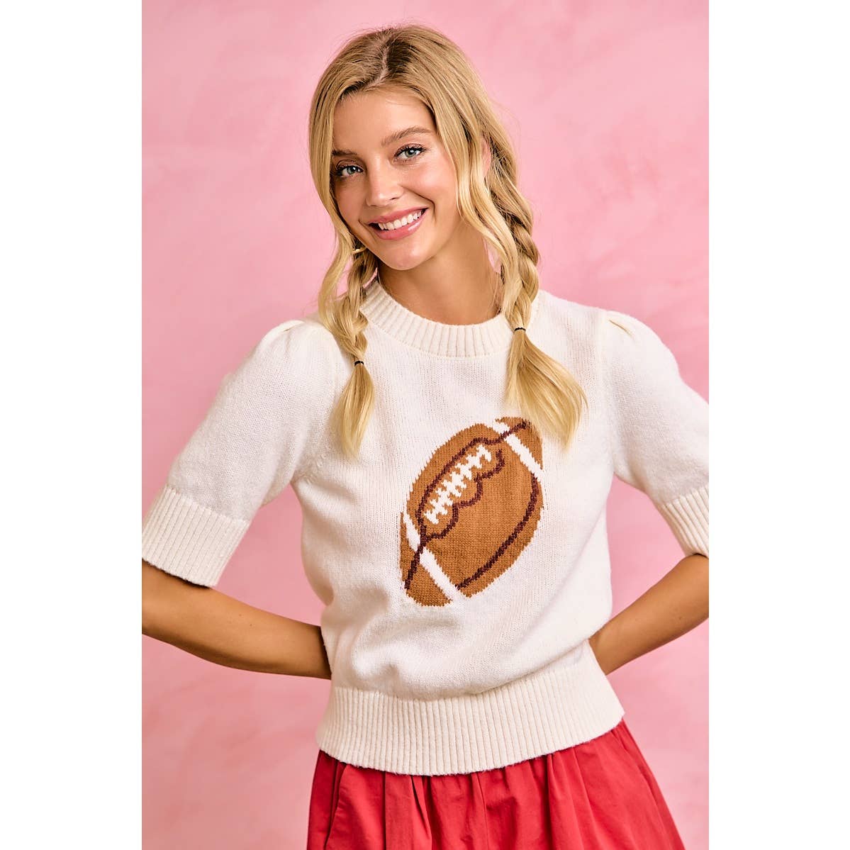 Football Puff Sleeve Top