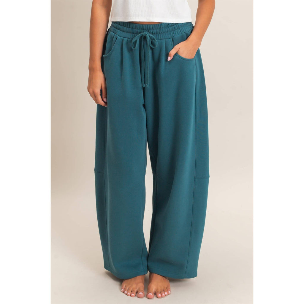 Drawstring Waist Barrel Sweatpants