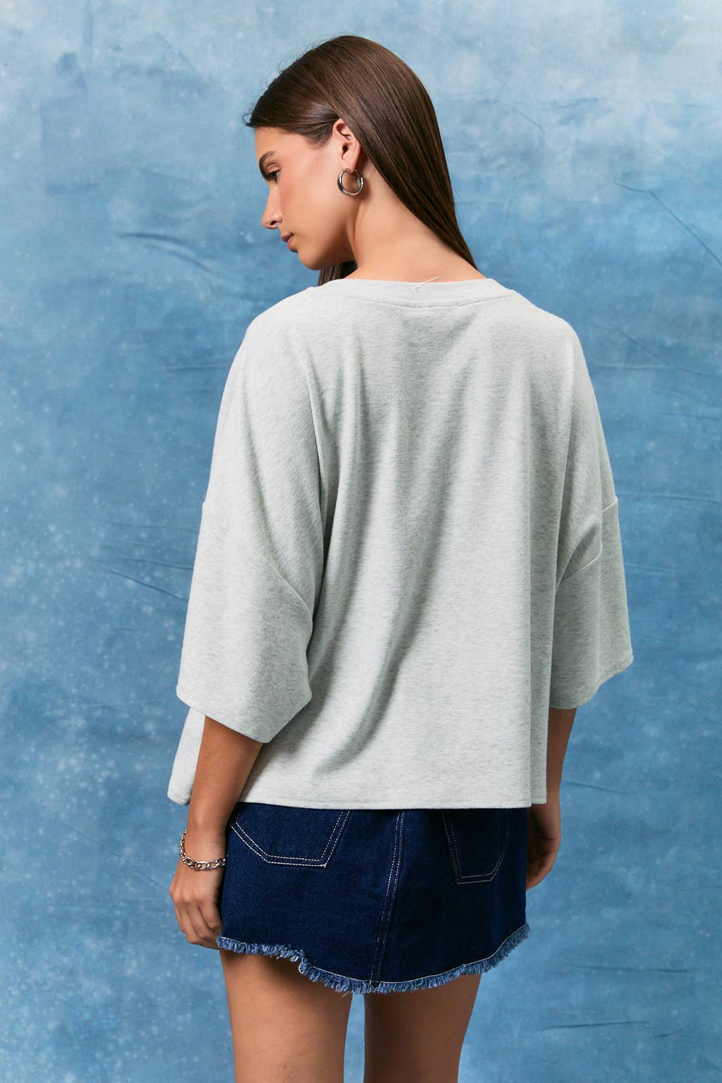 SHORT SLEEVE TOP WITH "AMERICANA" GRAPHIC DETAIL