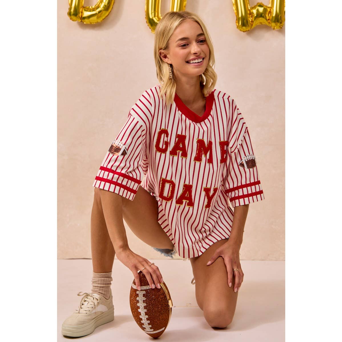 Game Day Striped Top