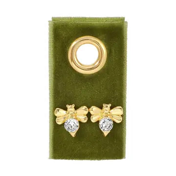 Large Cz Bee Studs