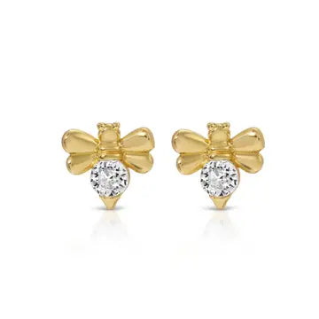 Large Cz Bee Studs