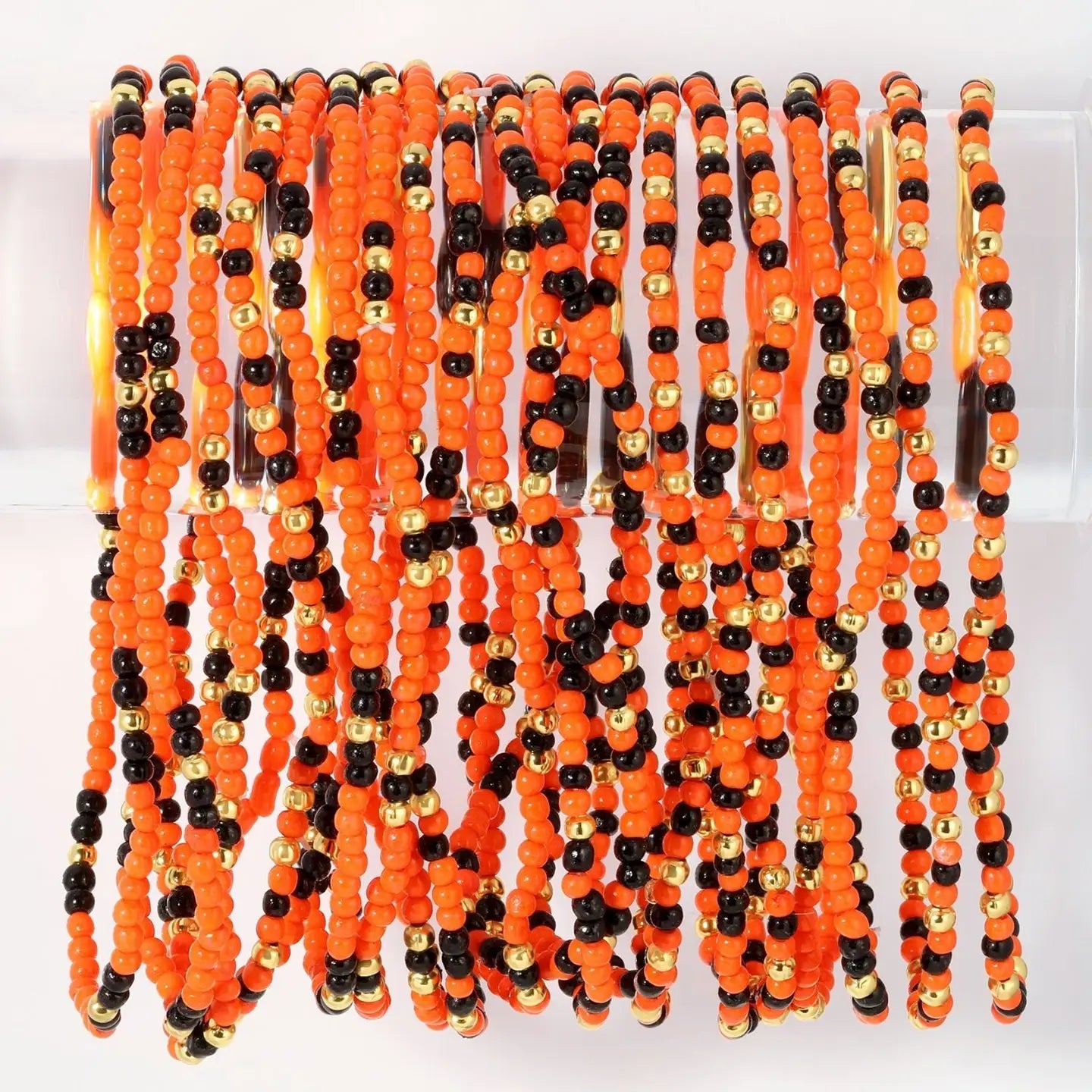 Stretch Seed Bead Game Day Bracelets