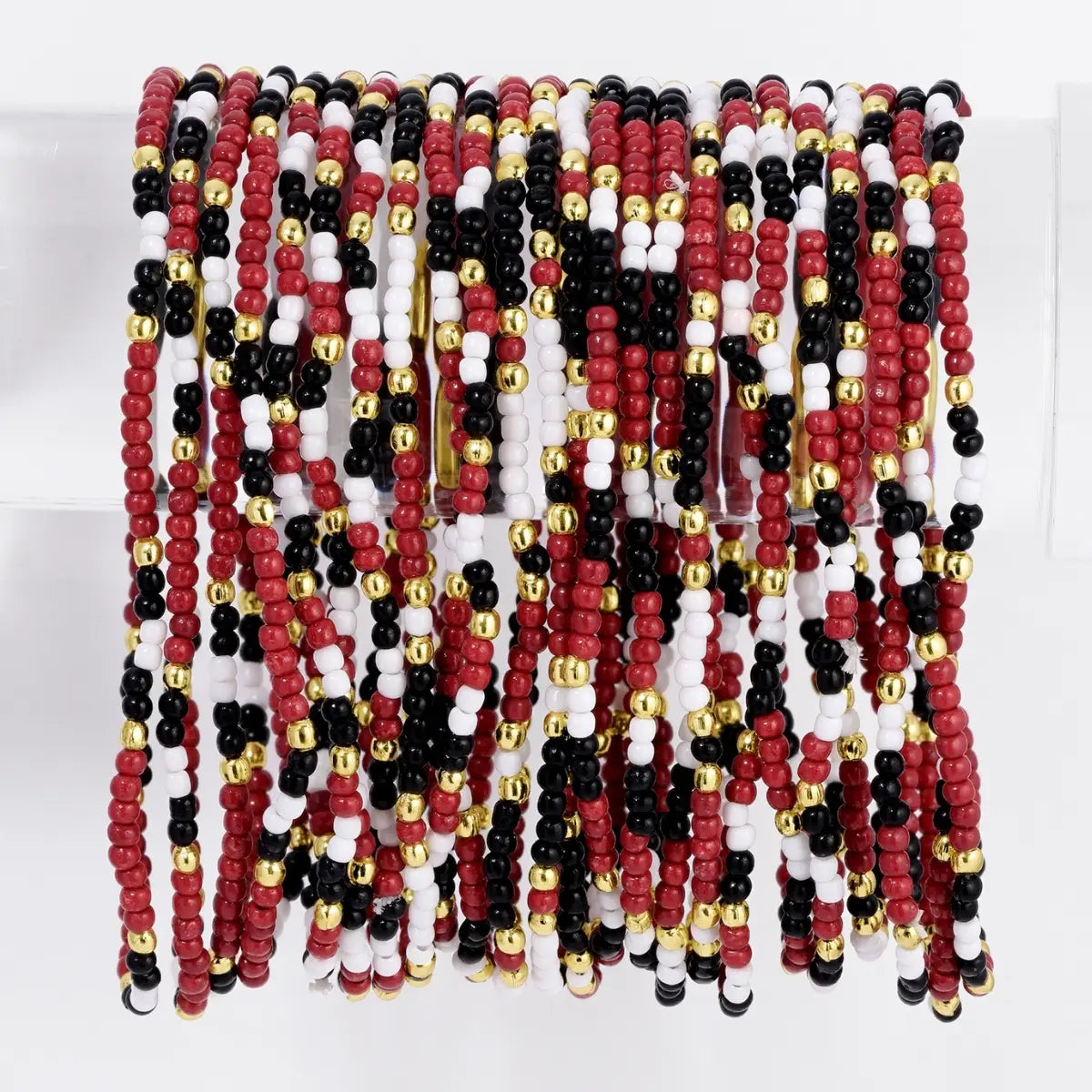 Stretch Seed Bead Game Day Bracelets