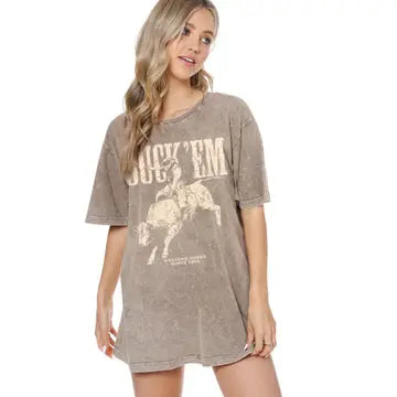 Buck 'em Graphic Boyfriend Style Tee