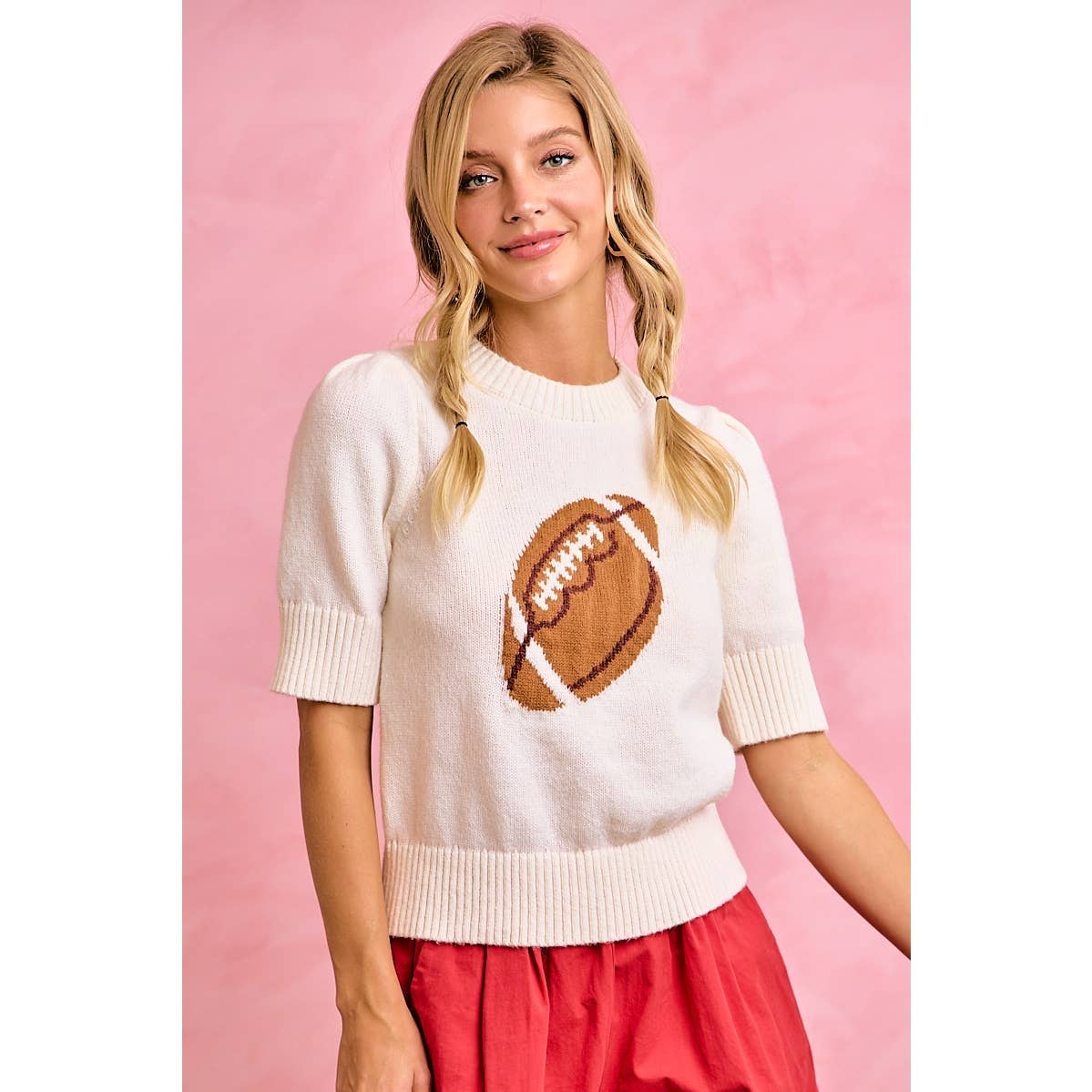Football Puff Sleeve Top