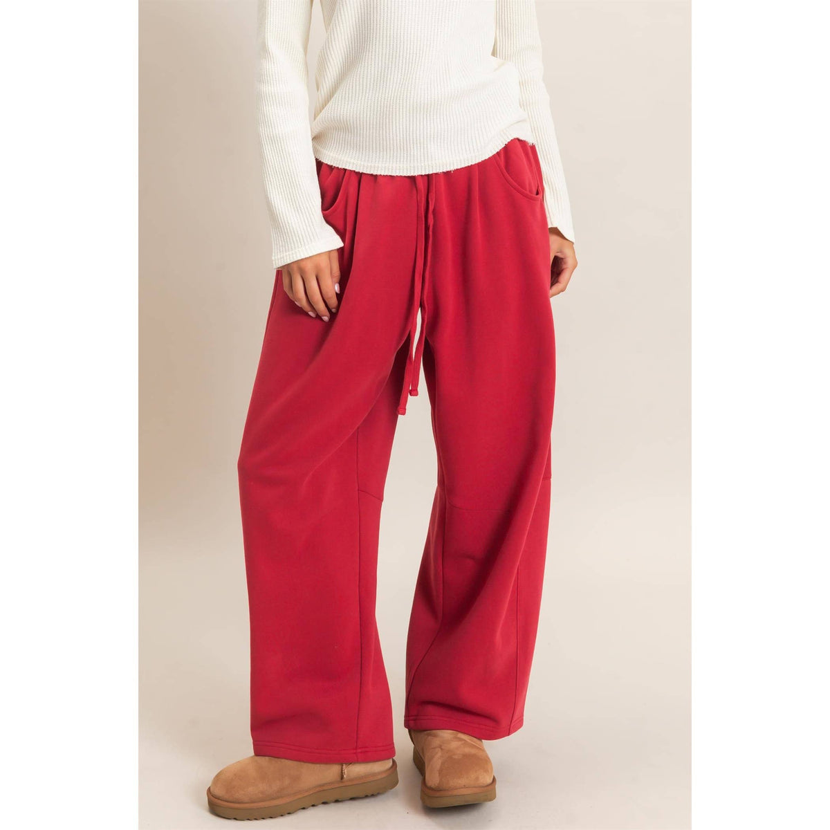 Drawstring Waist Barrel Sweatpants