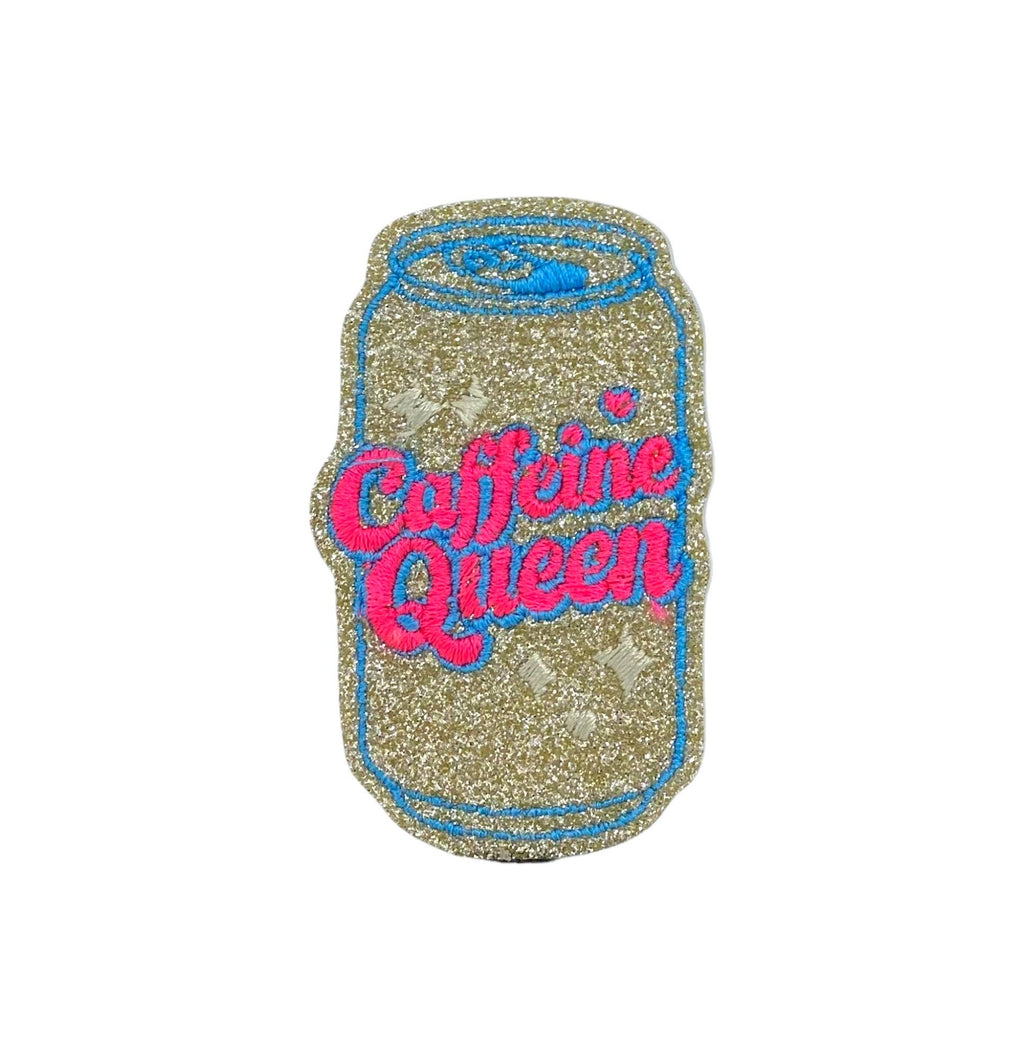 Caffeine Queen, Embroidered, Iron on Patch