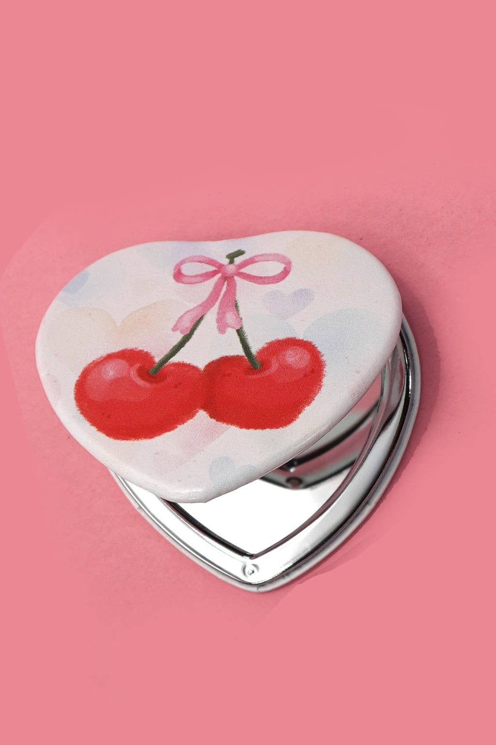 Cherry Bow Pocket Mirror