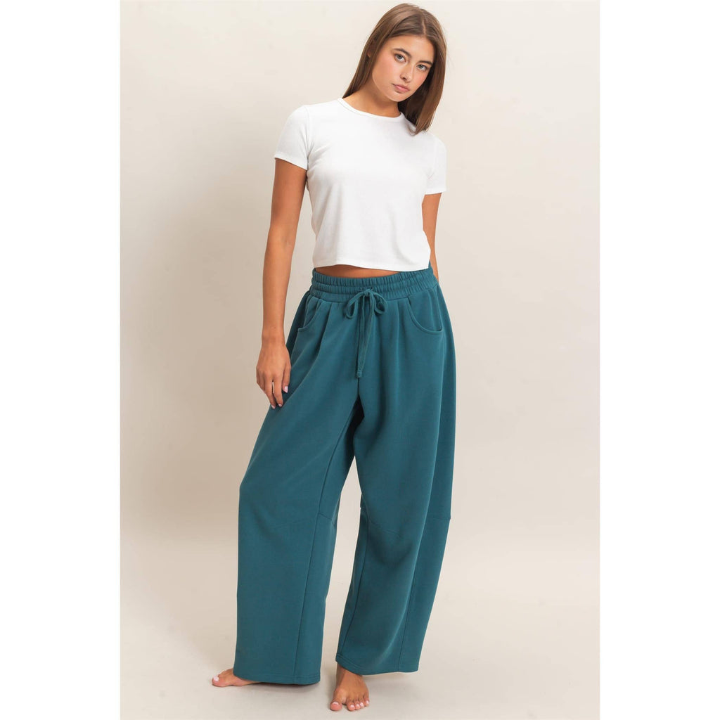 Drawstring Waist Barrel Sweatpants