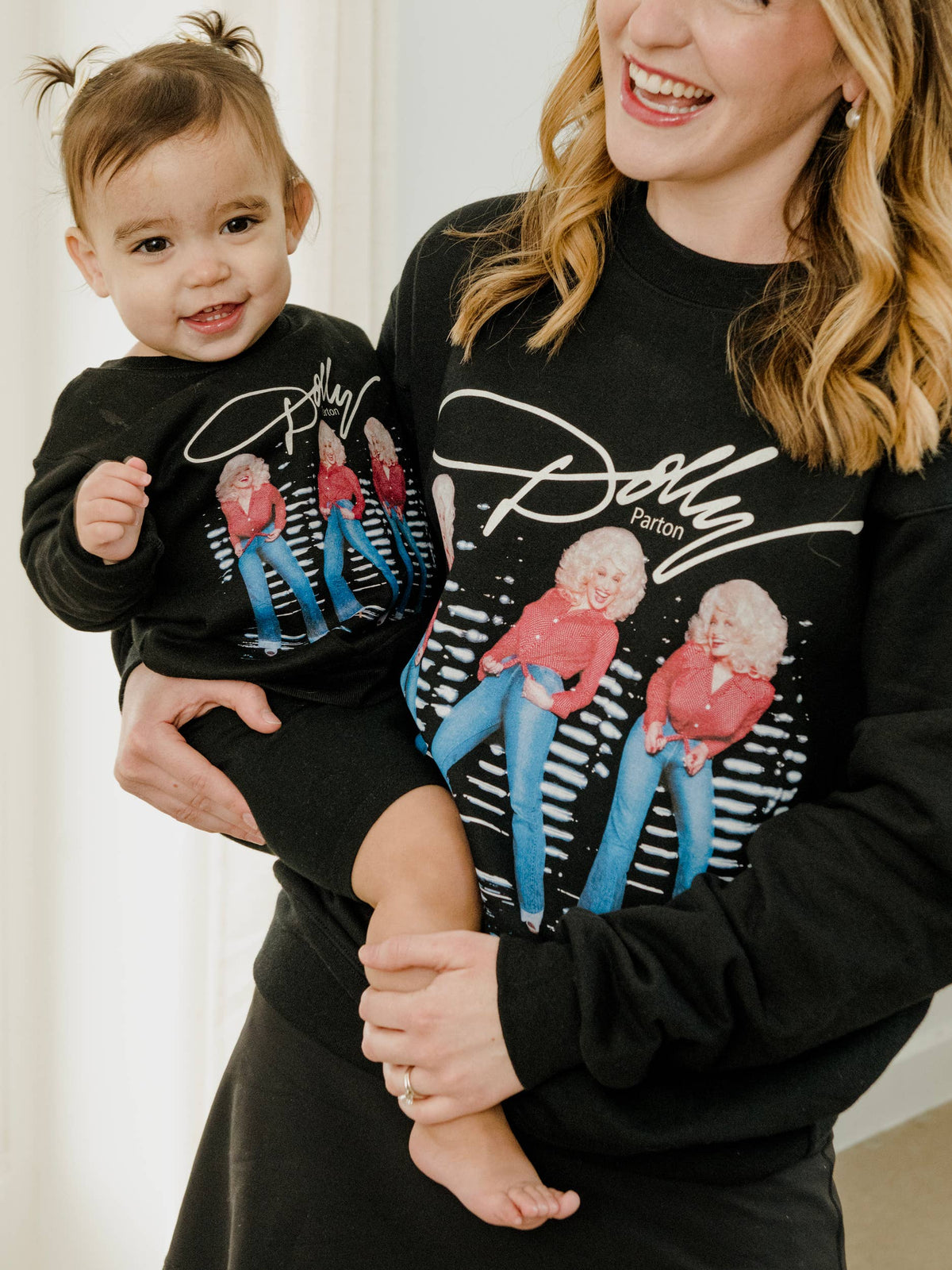 Dolly Parton Triple Threat Black Licensed Sweatshirt