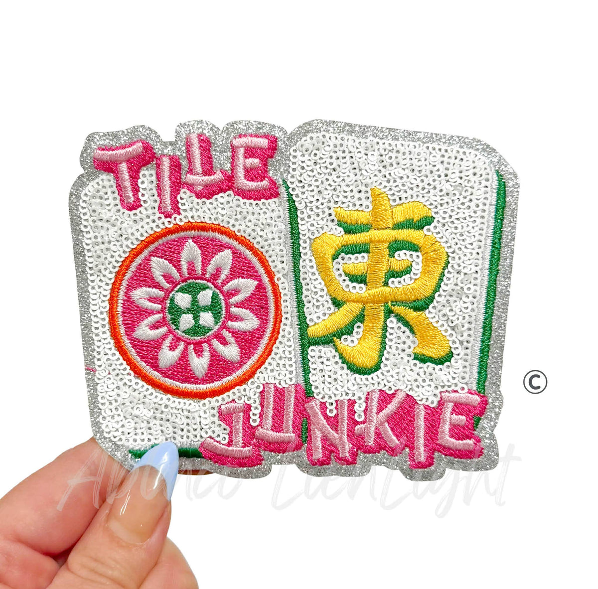Tile Junkie Mahjong Sequins Patch - Small