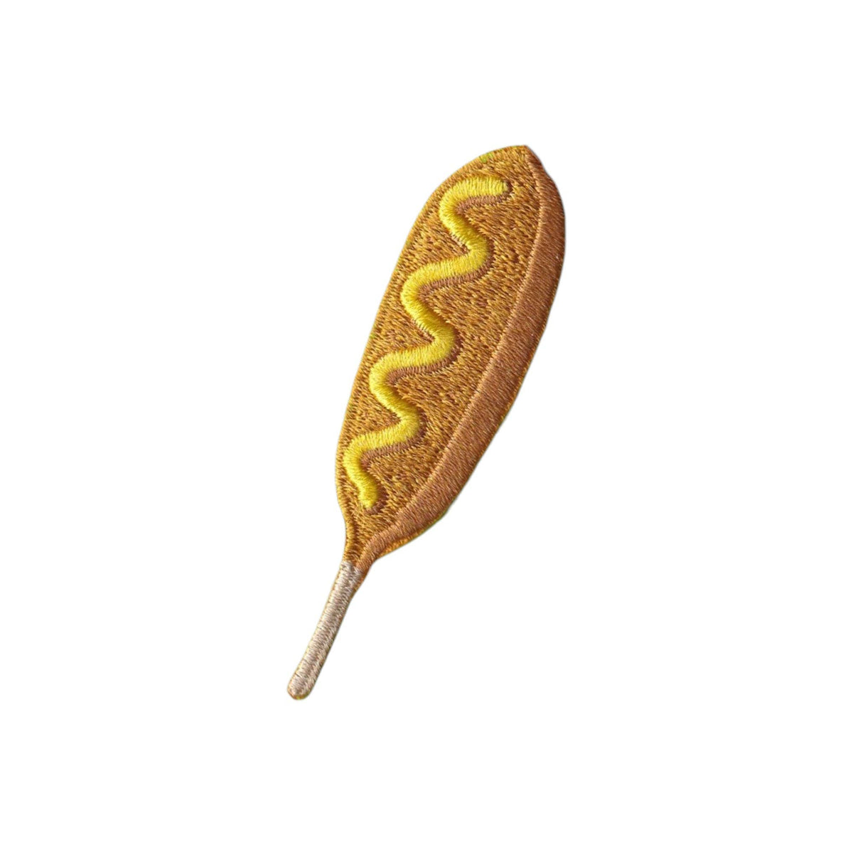 Corn Dog, Fall Fair Food Embroidered Iron on Patch