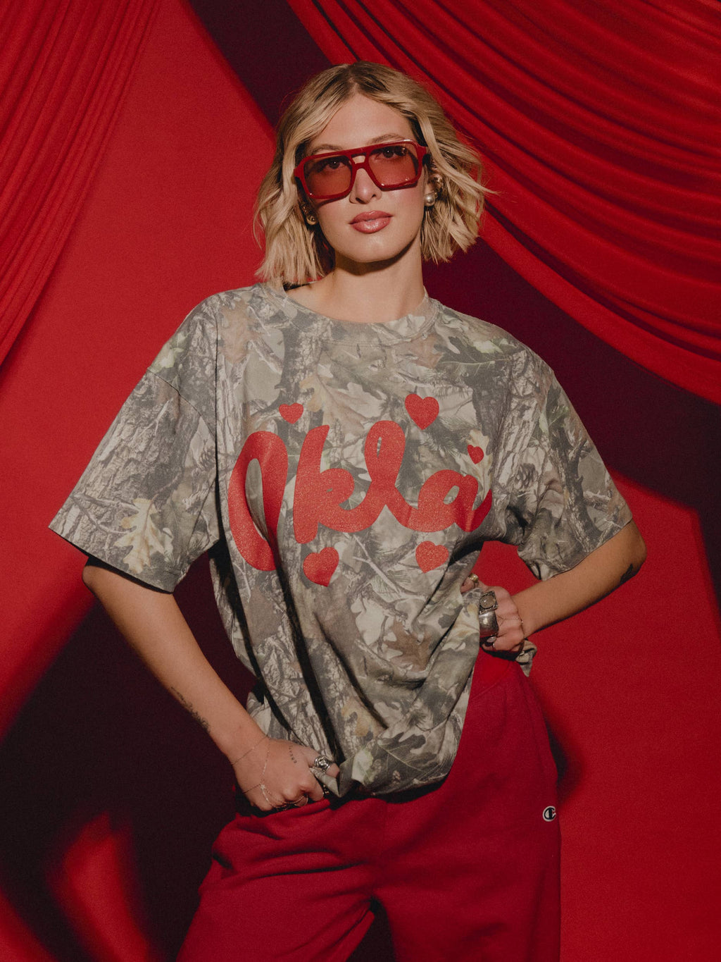 OKLA Oklahoma Hearts Camo Tee