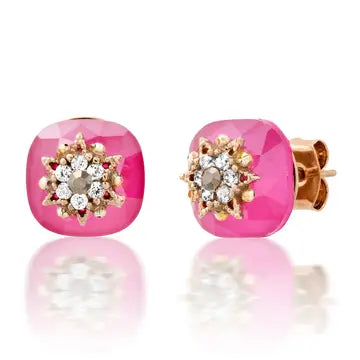 Embellished Faceted Gem Studs